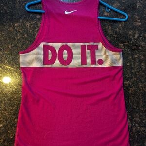 Nike Women's Dri-Fit Just Do It Training Tank Top Magenta Pink  Size X-SM.